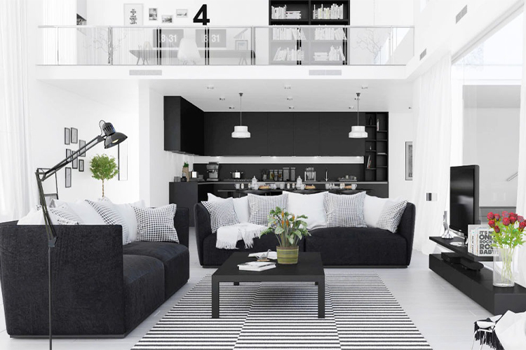 5 adorable black and white living room ideas