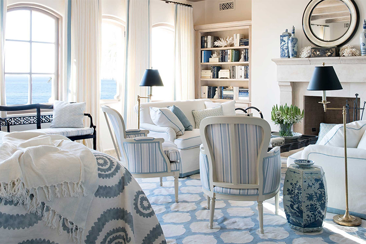 7 adorable blue and white design ideas for the living room