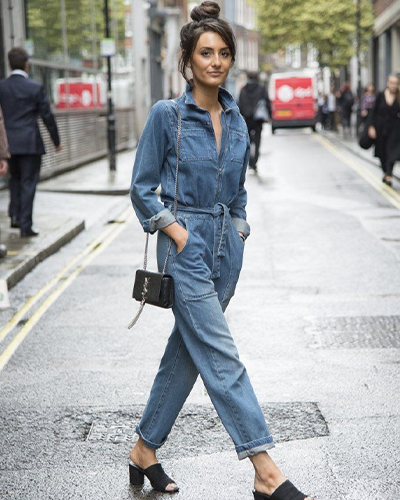 How to style a denim jumpsuit