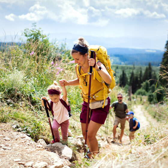 Summer hiking tips for small children.